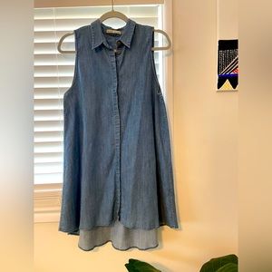 Alice + Olivia Denim Shirt Dress, Sz M
